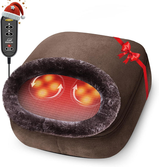 Shiatsu Foot Massager with Heat,Heated Feet Massager and Back Massager,Foot Warmer,Gifts for Men,Women,Feet Warmers Massager for Back Leg Foot,Washable Cover